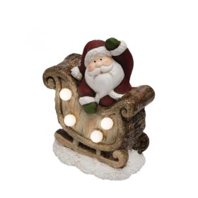   SOMOGYI LED-es kerámia asztali dísz, szánkózómikulás   KDC 15/S