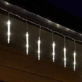   SOMOGYI Home KJL288 jégcsap fényfüzér, 3,5m hosszú, 288db hidegfehér SMD LED, 8db jégcsap