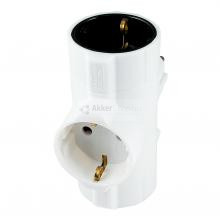 SOMOGYI Hálózati elosztó T-alakú, 3 földelt aljzat   TPF-26