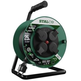   STALCO Profi kábeldobos hosszabbító 25m, kültéri, IP44, 16A, 3680W