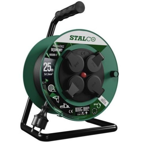 STALCO Profi kábeldobos hosszabbító 25m, kültéri, IP44, 16A, 3680W