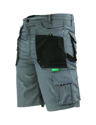 STALCO Basic Line Grey rövid munkanadrág, szürke-fekete, méret: XL