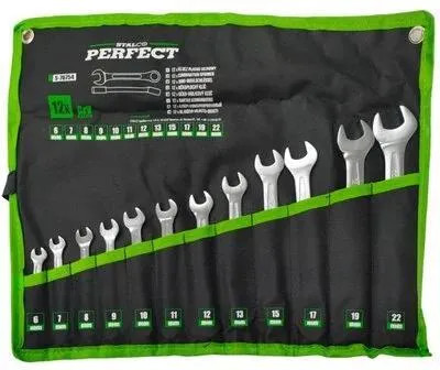 STALCO Perfect csillag-villáskulcs készlet  6-22mm  12 részes