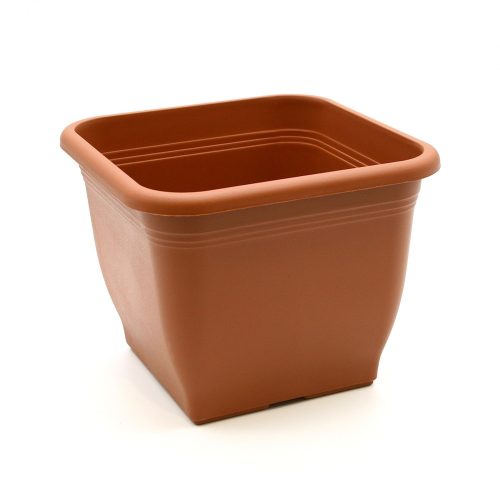 14 cm Top szögletes virágcserép - terra