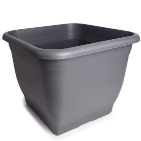 19 cm Top szögletes virágcserép - antracit