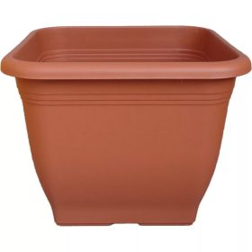 33 cm Top szögletes virágcserép - terra