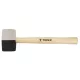 TOPEX Gumikalapács  58mm  450g  fa nyéllel  fekete/fehér