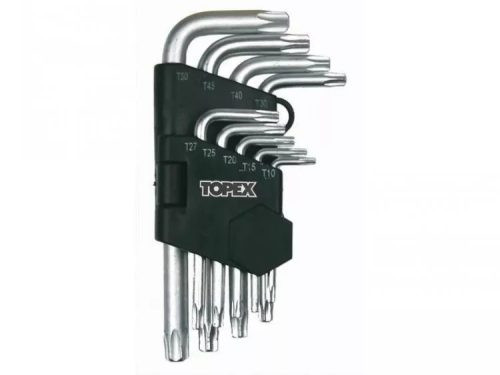 Topex Torxkulcs készlet 9db, T10-T50