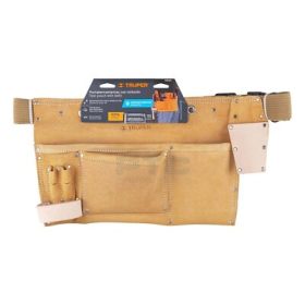 TRUPER szerszámtartó, profi, bőr, 9 zseb, övvel  40*25cm