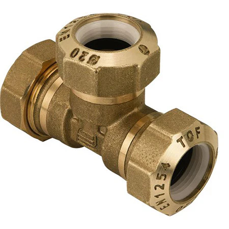 TECNOVIELLE KPE réz egál T-idom  32*32*32mm