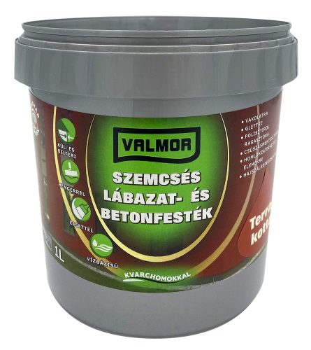 VALMOR Szemcsés Lábazat- és Betonfesték terrakotta 1 l
