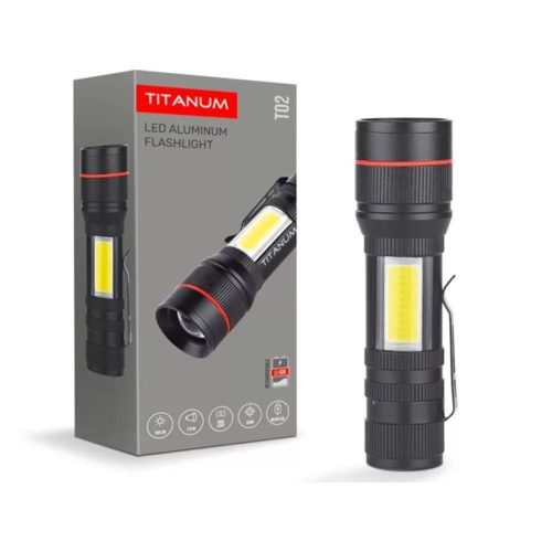 VIDEX Titanum hordozható LED zseblámpa  6500K  200lm  TLF-T02