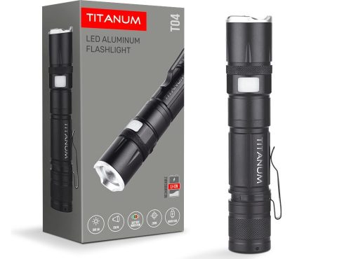 VIDEX Titanum hordozható LED zseblámpa  6500K  300lm   TLF-T04