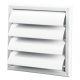 VENTS MV 120 VJ műanyag rács, szögletes, zsaluval, 125mm - fehér