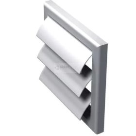   VENTS MV 100 VJ ABS műanyag rács, szögletes, zsaluval, 100mm, 154*154mm - fehér