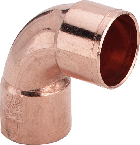 VIEGA 95090 forrasztható réz könyök  2 tokos  90°/15mm