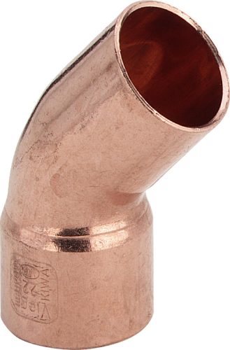 VIEGA 95040 forrasztható réz ív  1 tokos  45°/28mm