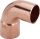 VIEGA 95092 forrasztható réz könyök  1 tokos 90°/28mm