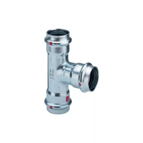 VIEGA Prestabo szűkített T-idom, szűkített, préselhető, acél, horganyzott  22 - 18 -22mm