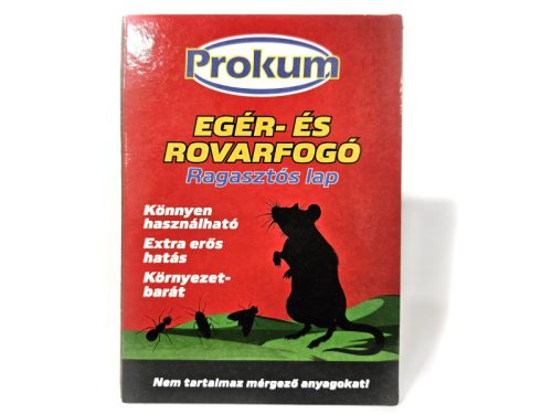 PROKUM Egér és rovarfogó ragasztós lap, kicsi  16,5*12cm