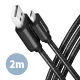 Axagon BUMM-AM20AB USB 2.0 B micro USB 2,0 2m kábel fekete