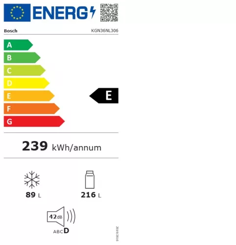 Bosch KGN36NL30 No Frost Kombinált hűtő