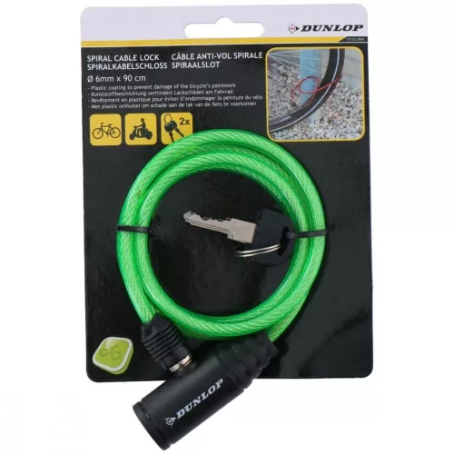 DUNLOP kerékpárzár kábel  6mm*90cm