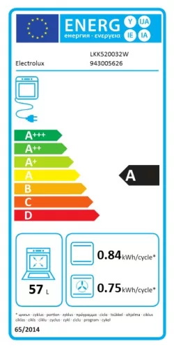 Electrolux EKK520032W kombi tűzhely
