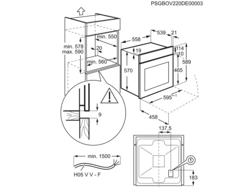 Electrolux EOF3H00BX beépíthető elektromos sütő