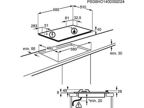 Electrolux KGS64362SX beép. gázfőzőlap