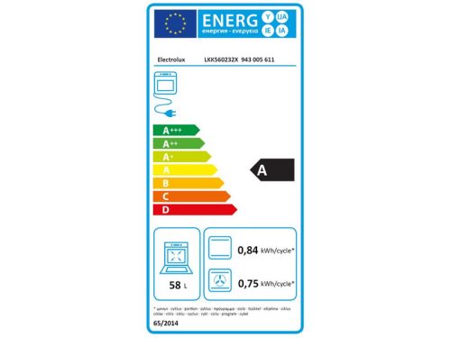 Electrolux LKK560232X kombinált tűzhely 58L inox