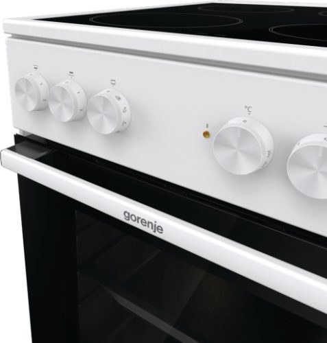 Gorenje GEC5A41WG Kerámialapos tűzhely, 62L, 4 főzőzóna, A energiaosztály, Fehér