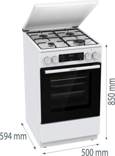 Gorenje GK5C42WJ kombinált tűzhely  62L