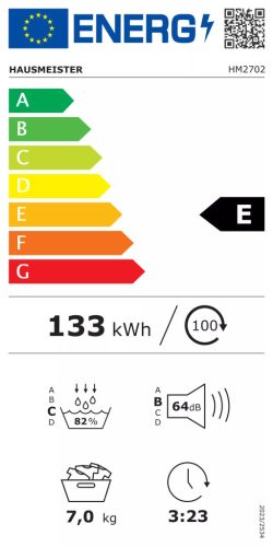 Hausmeister HM 2702 Hőszivattyús szárítógép 7 kg