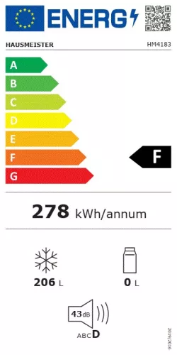 Hausmeister HM 4183 fagyasztószekrény 206L "F"