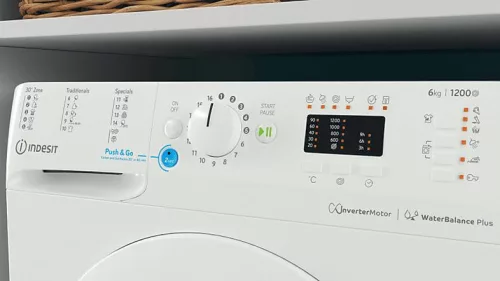 Indesit BWSA61294WEUN Elöltöltős mosógép 6kg 1200ford.