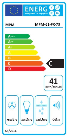 MPM 61-PX-73 páraelszívó fekete 60 cm