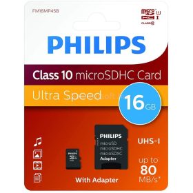   Philips PH669074 microSDHC 16GB class 10 uhs-i u1 memóriakártya