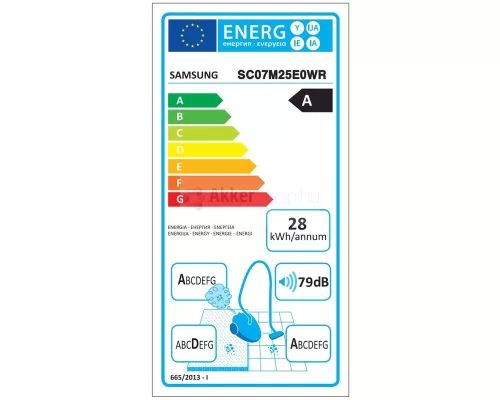 Samsung VC07M25E0WR/GE Porzsákos porszívó 700W