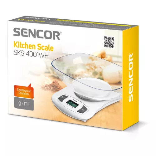 Sencor SKS4001 tálas konyhai mérleg (2+1 év garancia)