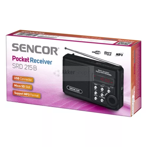 Sencor SRD 215B rádió fekete